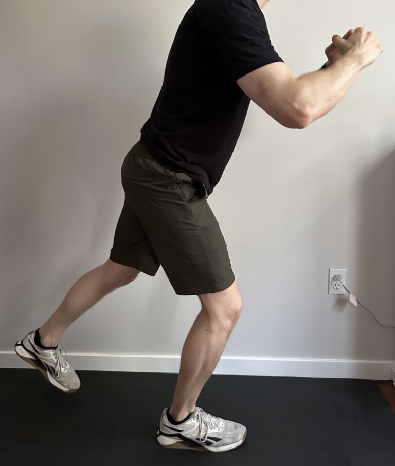 Demonstration of the step hold exercise