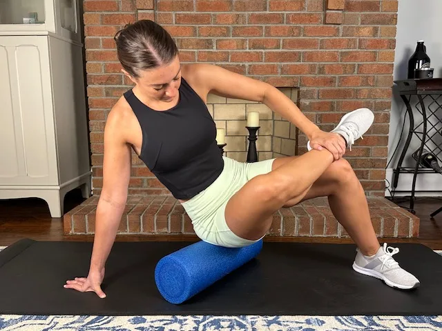 Foam Roller to glutes for trochanteric bursitis
