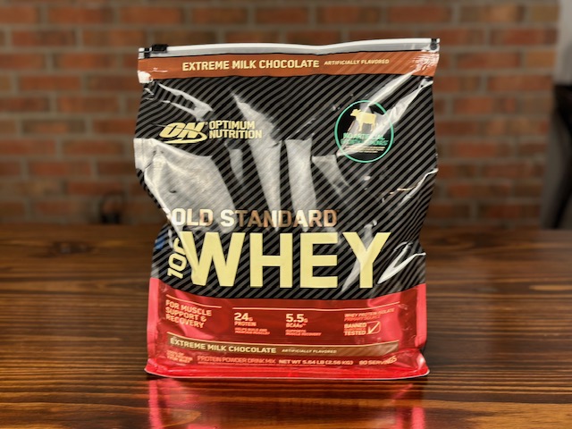 80 serving bag of whey protein supplement to build muscle strength for knee OA