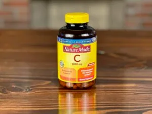 Vitamin C supplement used to support collagen production and healing in patellar tendonitis